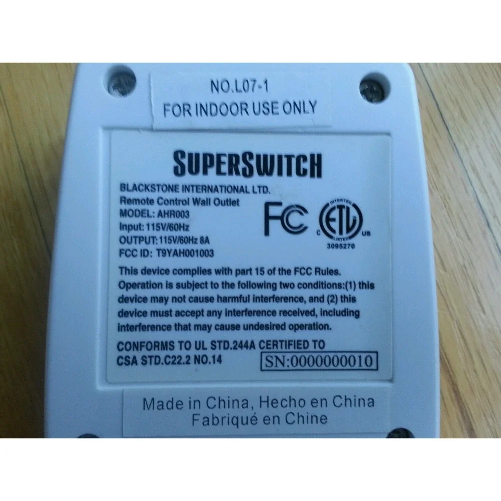 SuperSwitch Model AHR003 - Lot of 4